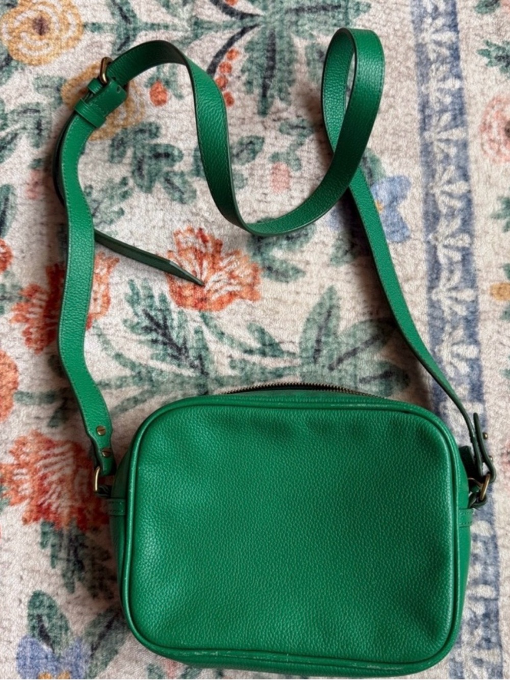 ❤️🔥J. Crew - Green Leather Crossbody Camera Bag - OS